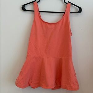 Express Coral Flared Tank Top